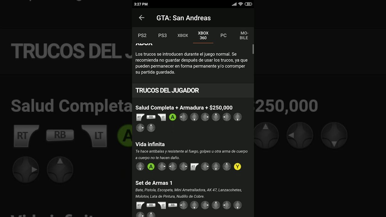 Rusia ambición tipo Trucos De GTA San Andreas Para Xbox 360 ▷➡️ Trucoteca ▷➡️
