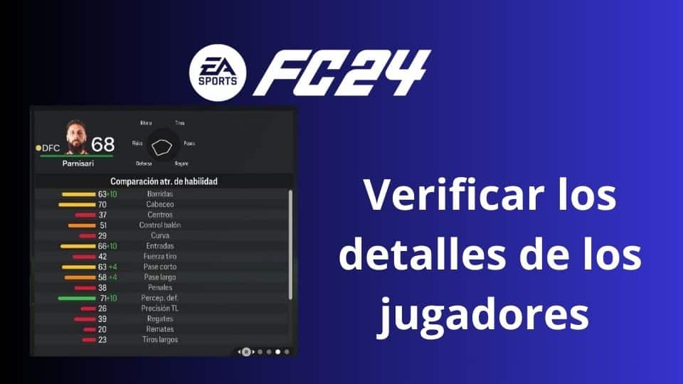 verificar los detalles de los jugadores de FUT en EA Sports FC 24